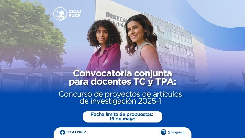 Convocatoria conjunta para docentes TC y TPA: Concurso de proyectos de artículos de investigación 2025-1