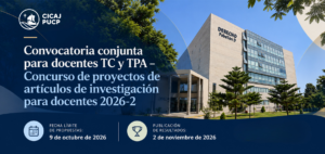 Convocatoria conjunta para docentes TC y TPA – Concurso de proyectos de artículos de investigación para docentes 2026-2